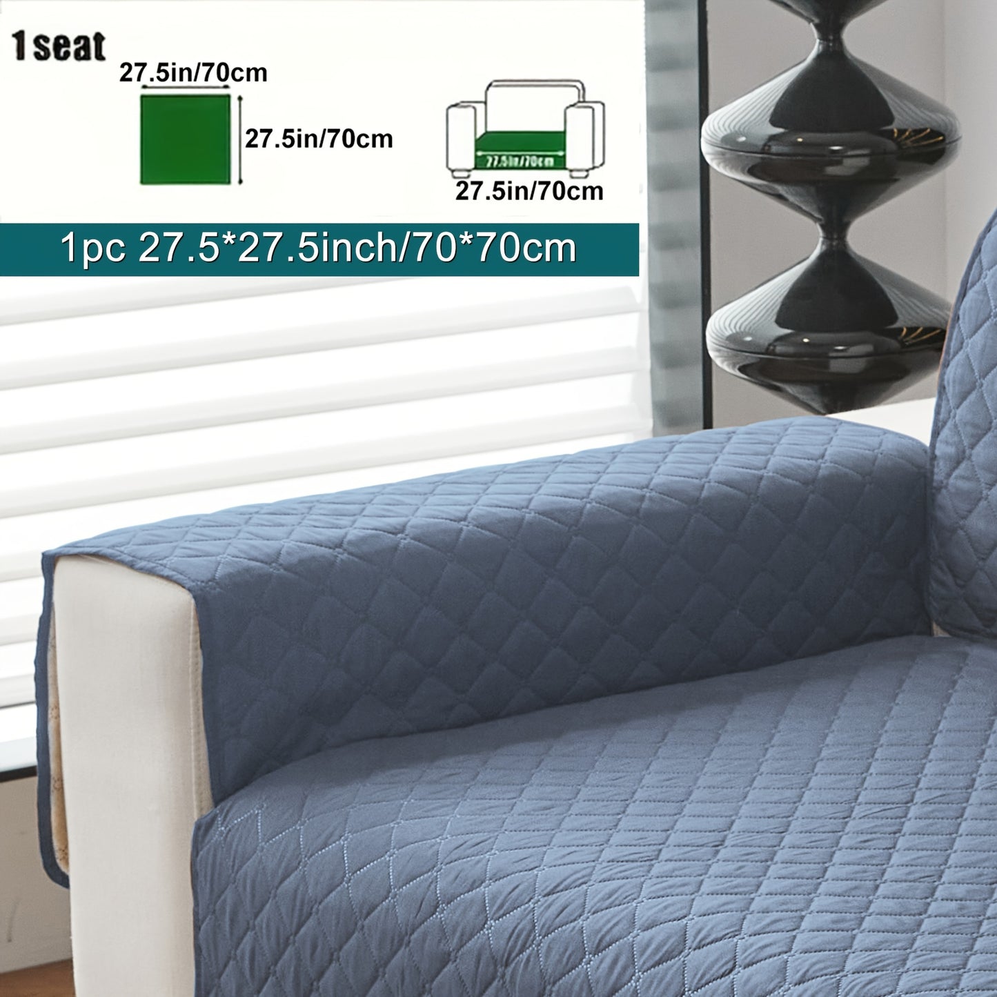 Anti-slip sofa cushion protective pad suitable for all types of sofas, machine washable.