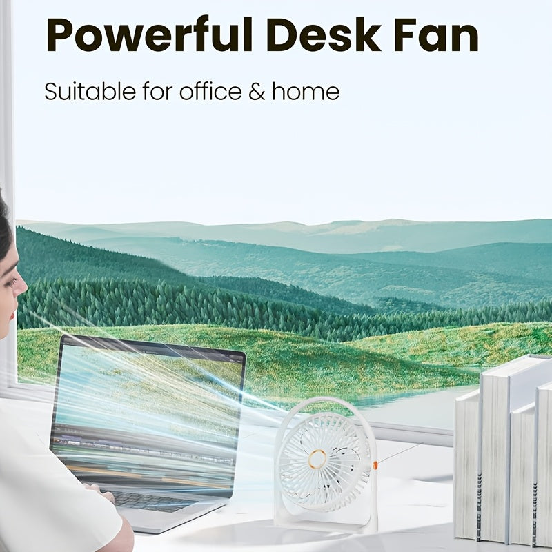 Get the latest Mini Desktop 5-Speed Electric Fan with USB Charging for your Bedroom, Office, Dormitory, Indoor and Outdoor use. It's the perfect Summer gift and a cool portable fan.