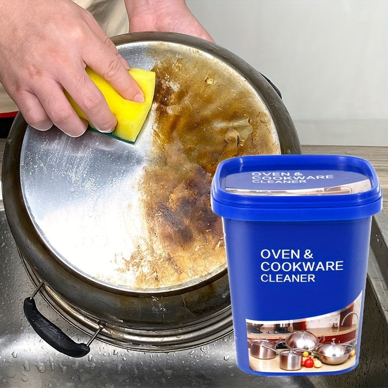 Introducing our highly effective Stainless Steel Cleaner Cream - a concentrated grease remover weighing 500g. This powerful cleaning paste is infused with coconut oil to effectively clean cookware, stoves, range hoods, and ovens.