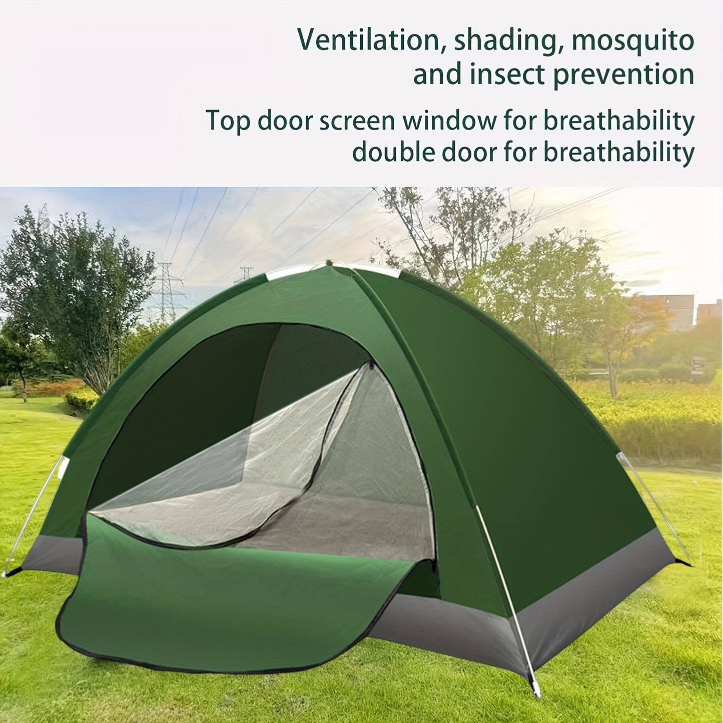 Portable waterproof camping tent perfect for hiking and backpacking.