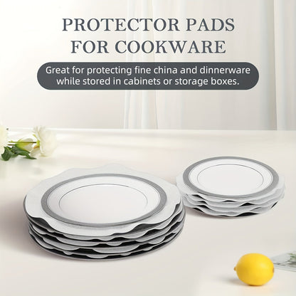 Set of 36 FeltMate Round Pot Holders and Plate Separators - Includes 3 Sizes for Cookware, Dinnerware, and Storage Protection. These Multipurpose Kitchen Accessories are Non-Scratch and Heat-Resistant.