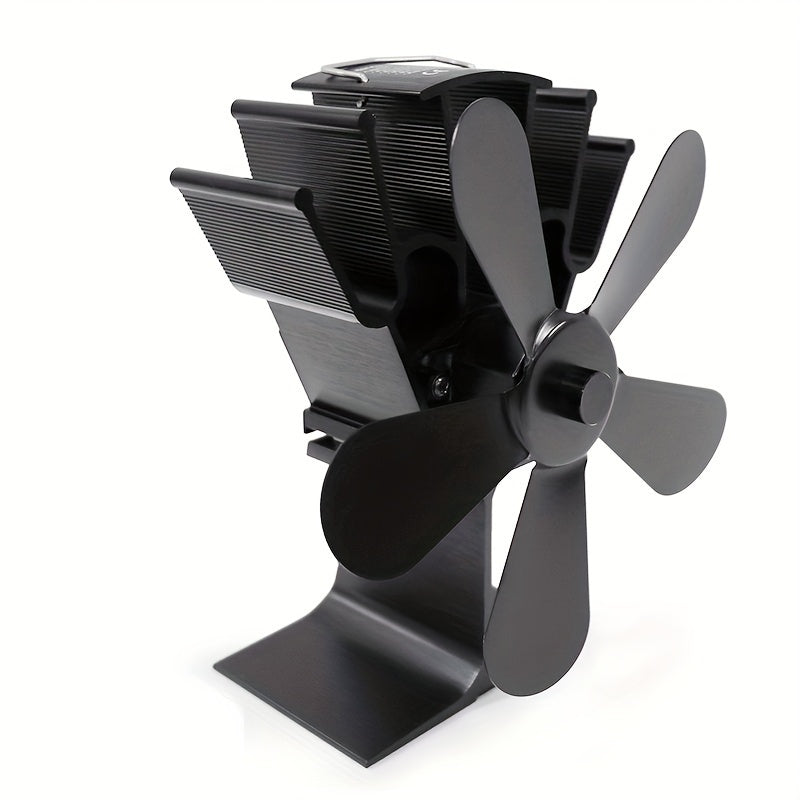 This high-speed 4-blade wood stove fan efficiently distributes heat with its high-quality, battery-free design. Made from sturdy painted metal, it is ideal for promoting air circulation and cooling in any space, whether at home, in the office, or