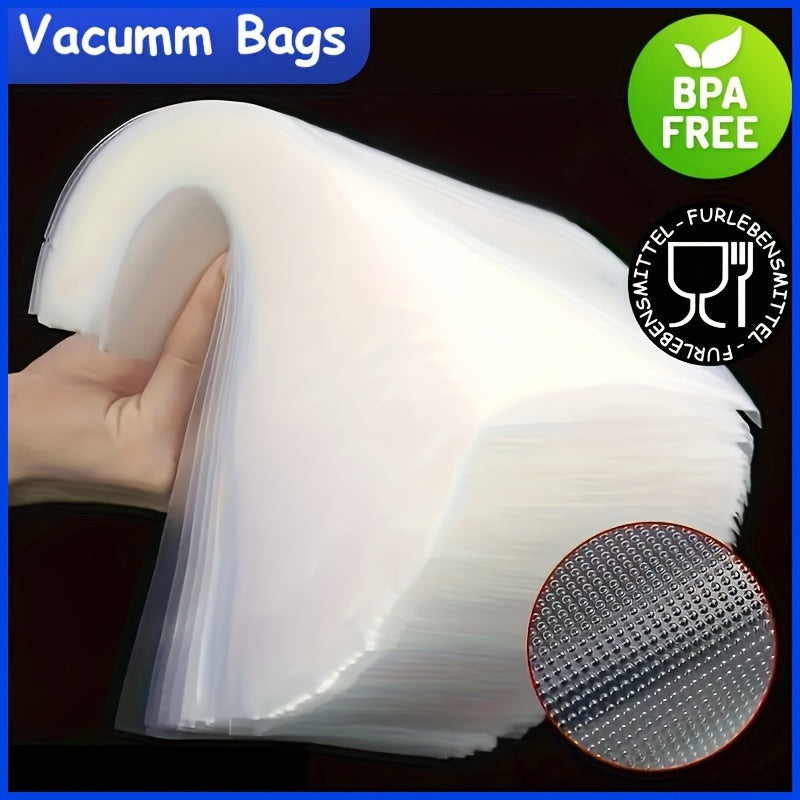 100 BPA-free Vacuum Sealer Bags for Kitchen Food Storage. Includes Vacuum Packaging Rolls for Foodsaver, Industrial Packaging bags in various sizes ranging from 3.93 to 15.74 inches. Essential Kitchen Supplies.