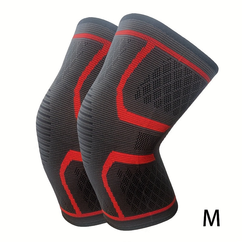 2-Pack Compression Anti-Slip Knee Pads for Running, Cycling, Weightlifting Fitness Training, Warm Knee Brace, Multiple Colors Available