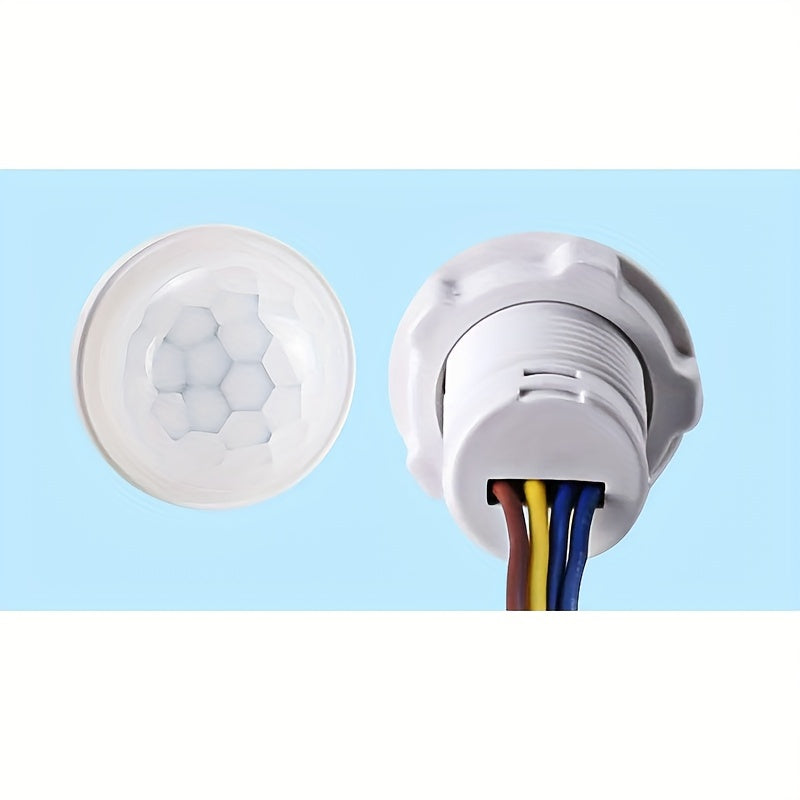 White PIR Motion Sensor with 110° Range for Automatic Lighting in Home & Industrial Settings, Easy to Install