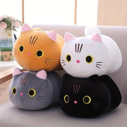 Adorable 25cm Mushroom Bear Cartoon Cat Plush Toy in White, Black, Orange, and Gray - Perfect Gift for Kids