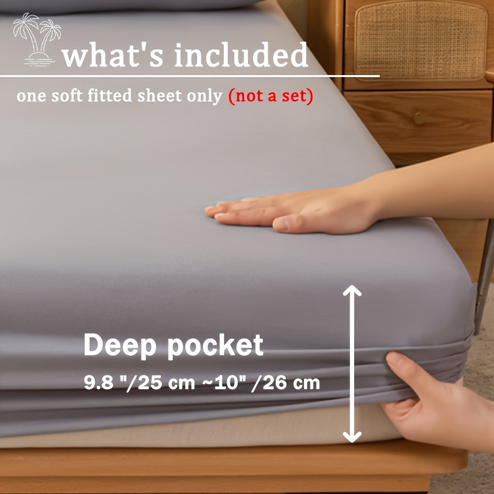 Soft fitted sheet that is dustproof and stainproof, washable, warm, breathable, comfortable, and multifunctional mattress protector. Perfect for bedroom, guest room, apartment, or school. Ideal for use all year round.