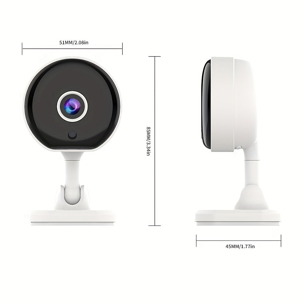 Wireless Smart Home Security Camera with 2.4G WiFi, Remote Viewing, Night Vision, Monitoring capability, No SD Card Required. Ideal for Christmas, Halloween, Thanksgiving presents.