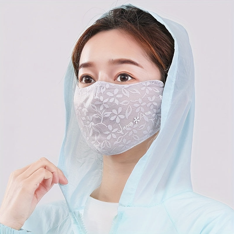 Sun Protection Mask for Women with UV Protection, Breathable Summer Thin Ice Silk Material, Eye Protection Face Mask - Available in 1, 2, 3, 4, or 5 pieces.