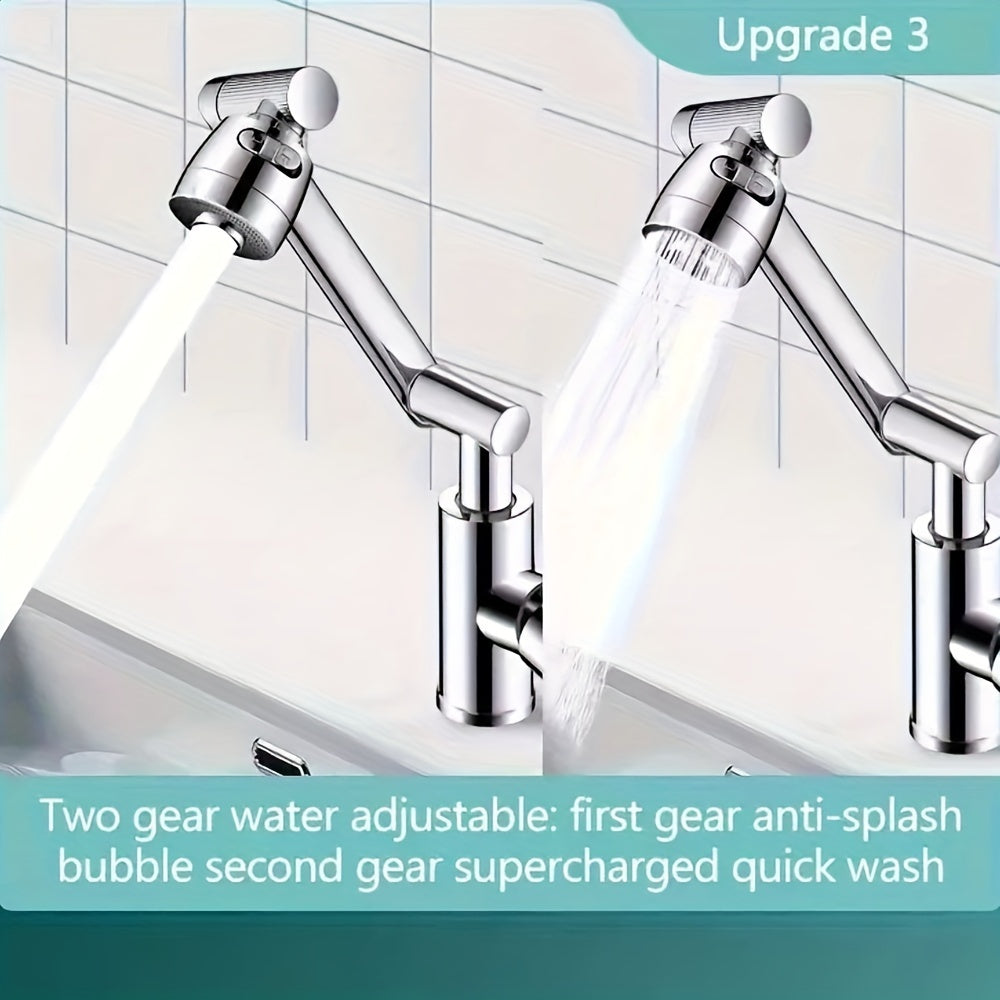 Luxury RV bathroom faucet set with durable ABS construction, mixer for hot & cold water, deck mount, silver finish, easy installation, and water-saving design.