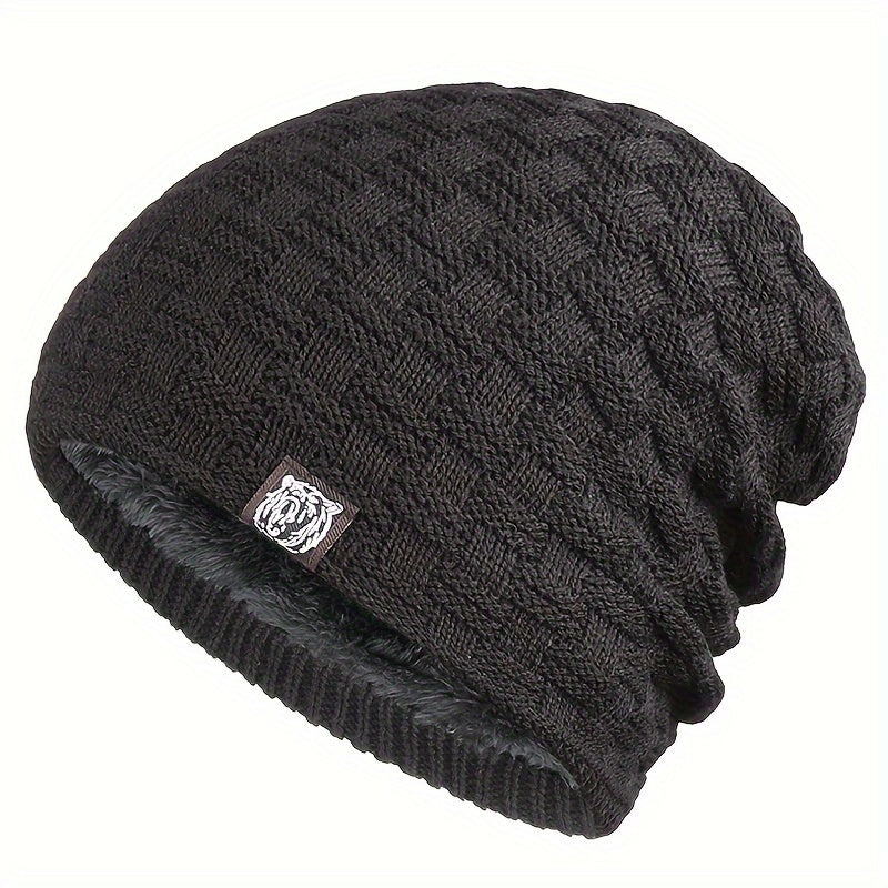 Keep cozy with our Men's Padded Knitted Cap - a perfect gift for autumn and winter months