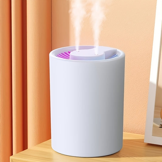 Large 5L USB humidifier with dual mist and colorful ambient lighting - ideal for home and office.