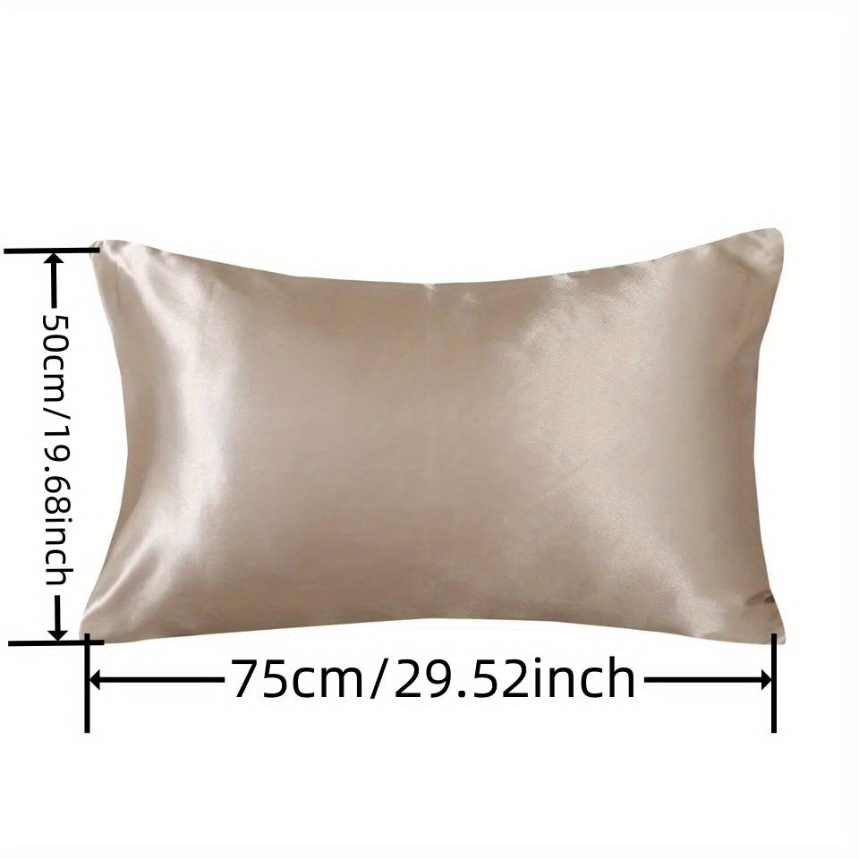 2 ta Luxurious Satin Pillowcase to'plami turli ranglarda - Yumshoq va havo o'tkazuvchi, oddiy parvarish uchun konvert yopilishi va zipper bilan - Yil davomida foydalanish uchun ideal (Yostiq qo'shimchalari kiritilmagan), Satin Pillowcase to'plami