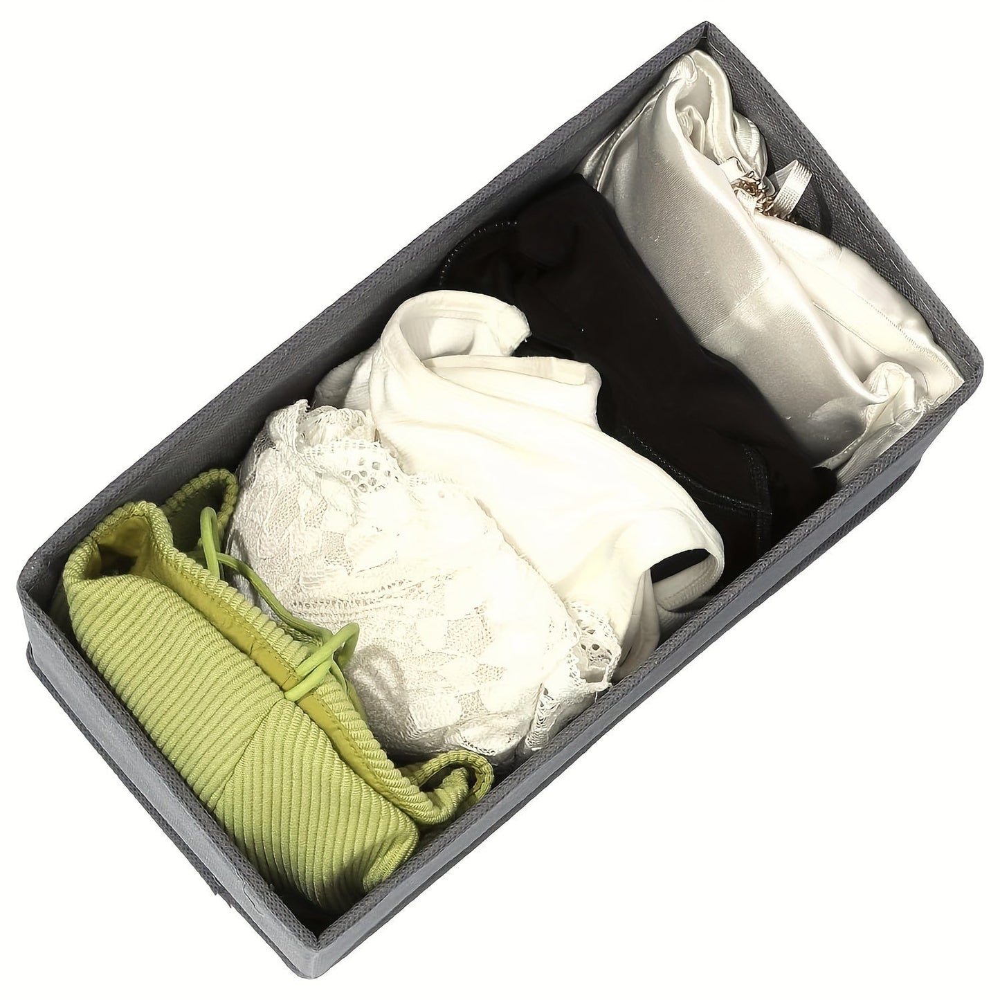 Set of 3 Canvas Drawer Organizers for Socks, Underwear, and Clothes - Includes Foldable Storage Dividers for Bras, Ties, and Leggings - Ideal for Bedroom, Bathroom, or Office Use