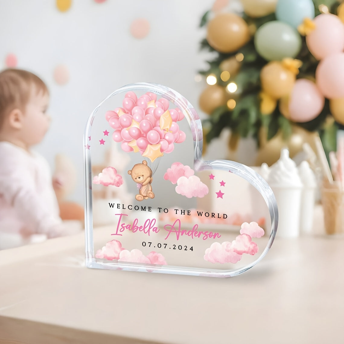 Charming Keepsake featuring Cute Cartoon Characters - Sleek Plastic Frame, Vertical Poster Holder for Preserving Youngsters' Precious First Memories