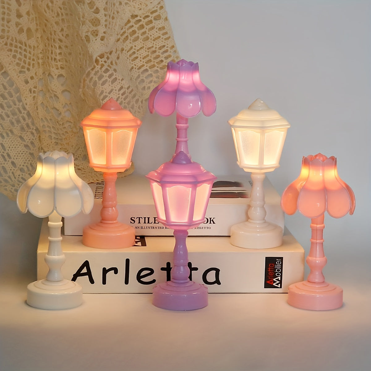 Flower-shaped mini LED table lamp ideal for bedroom and desktop decor, also great as a unique home warm gift or for café/hotel decoration.