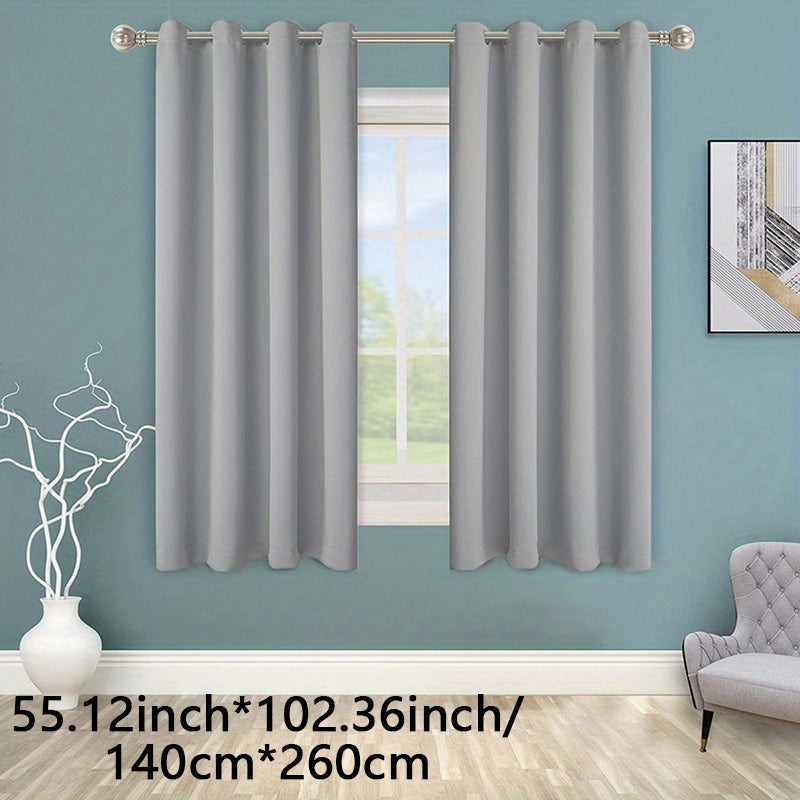 Enhance your space with this 1-panel blackout curtain in solid black color, designed to insulate against heat and cold, darken the room, and reduce incoming light. Perfect for adding style and functionality to your study, bedroom, kitchen, or living room