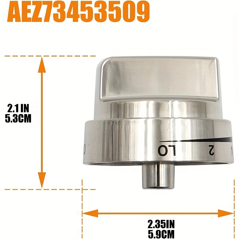 Upgrade your oven stove knob with this stainless steel replacement, compatible with AEZ72909008. Easy to install, this kitchen appliance part is a must-have accessory for your cooking needs.