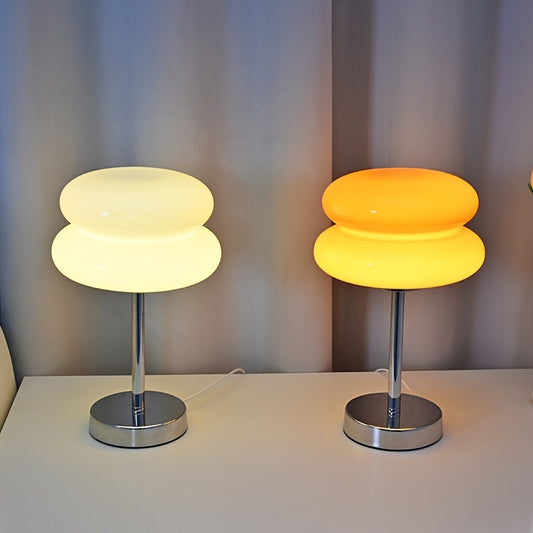 Modern Murano Glass USB Table Lamp - Adjustable brightness, touch control, soft glow - Perfect for bedside, desk, or living room - Comes in white, yellow, orange