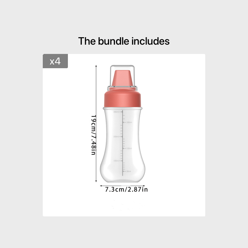 Plastic squeeze bottle for sauces - hand wash only, PVC free, food-grade kitchen dispenser for condiments like salad dressing, ketchup, honey, and jam. Ideal for home use.