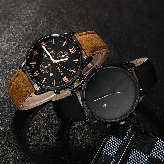 2 Men's Fashion Quartz Watches