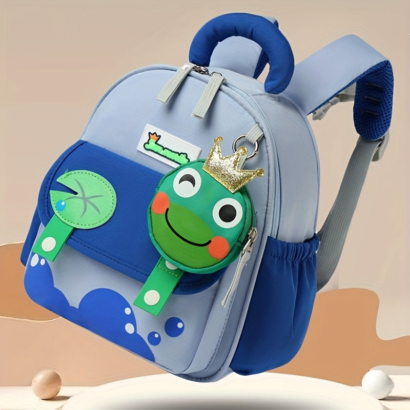 Cute cartoon mini backpack for kids - lightweight, durable nylon with adjustable straps and polyester lining