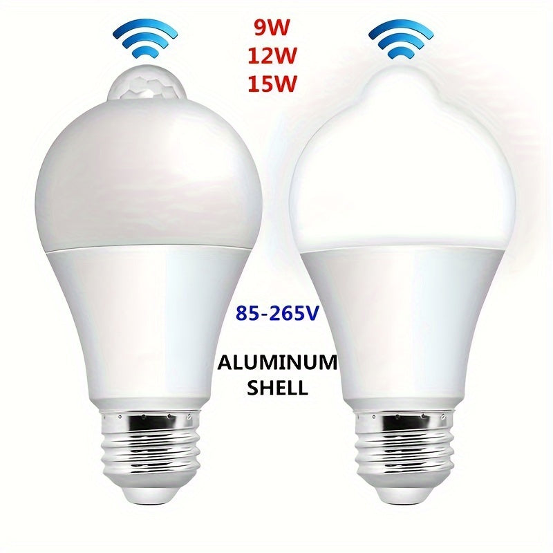 New Human Body Sensing LED Bulb, E27 Screw Mouth, Suitable for Corridors, Passages, Studios.