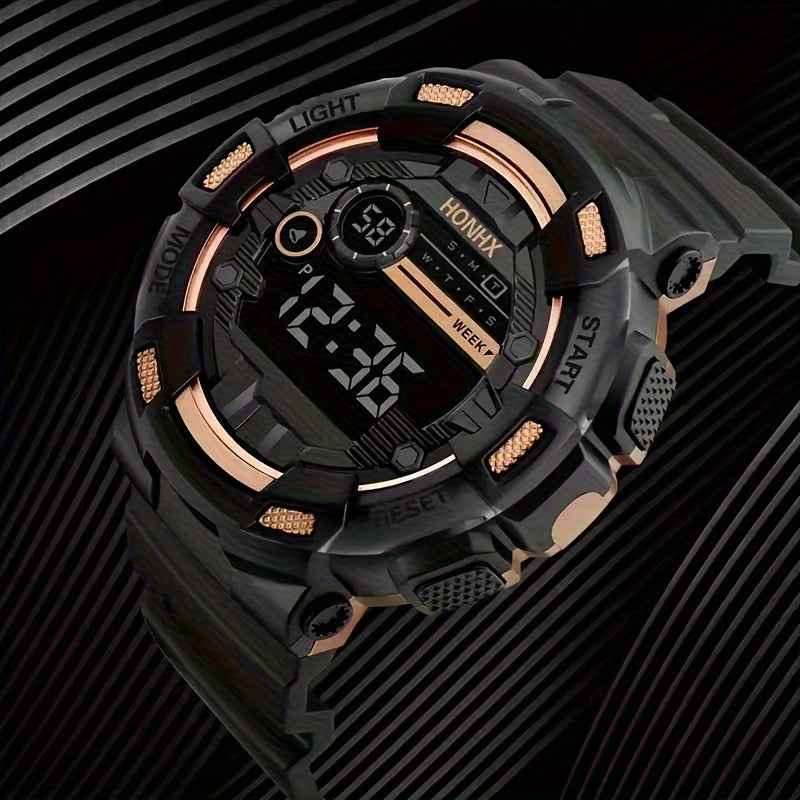 Ideal choice for gifts, this large dial cool fashion youth outdoor leisure sports luminous waterproof electronic watch is perfect for any occasion.