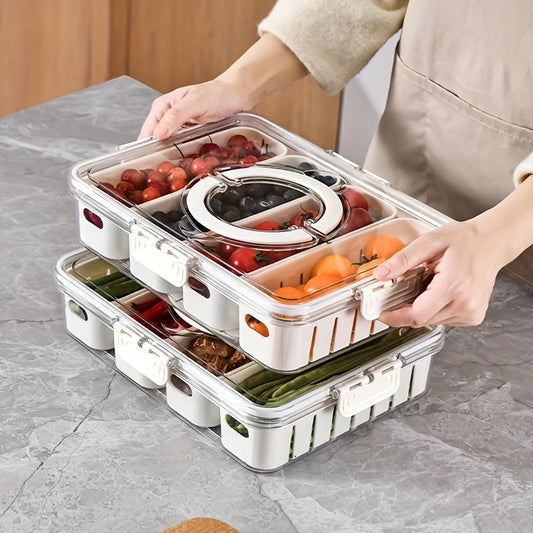 FreshSeal Multipurpose Plastic Food Storage Container with Flip Top Lid - 1 Piece, Freezer Safe, Hand Wash Only, Square Kitchen Organizer for Home Organization