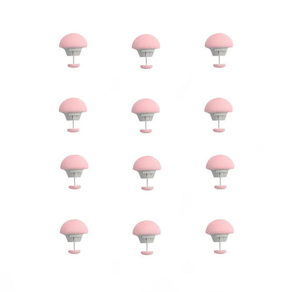 A convenient set of 12 Nylon Mushroom Bed Sheet Clips for securely holding corners in place. These invisible anti-slip fasteners are easy to install and will keep your duvet cover in place. Featuring spot-clean quilt sliders for added stability to your