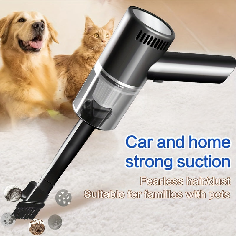 Introducing the High-Powered Cordless Handheld Vacuum Cleaner with Strong Suction - Rechargeable via USB, Equipped with 2000mAh Lithium Battery and Crevice Tool, Perfect for Cleaning Cars, Kitchens, and Home Floors, A Must-Have Car Vacuum Cleaner.