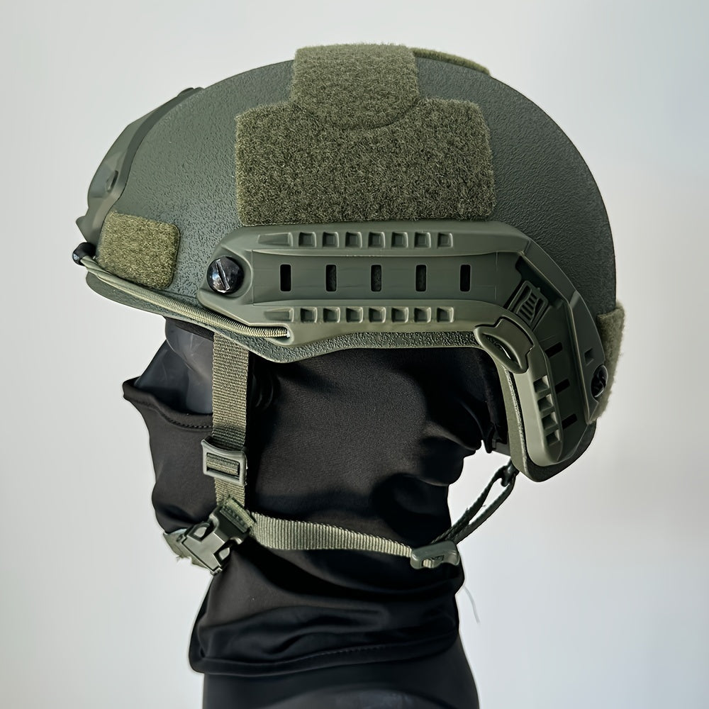 Tactical Helmet FRP with Accessory Rails & Adjustable Straps, 1 Piece of High-Protection Adventure Gear