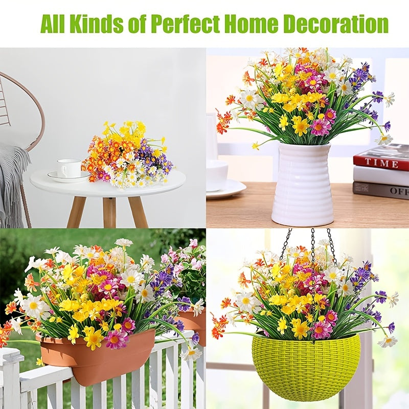 1 piece Daisy Artificial Flower with Anti-UV Non-fading Plastic for Home Decoration Indoors or Outdoors