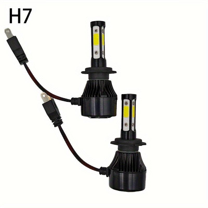 New 4 Sides LED Car Headlight Kit for H4, H7, H8, H11, 9005, 9006, and H13.