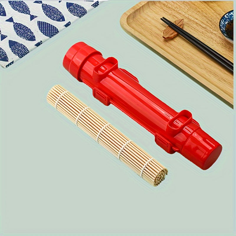 Beginner's Sushi Making Set - 2 Piece Plastic Sushi Bazooka Roller Kit, DIY Kitchen Tools for Safe and Easy Sushi Making, Perfect for Holiday Celebrations including Christmas, Halloween, Thanksgiving, Valentine's Day, and Graduation - No Electricity