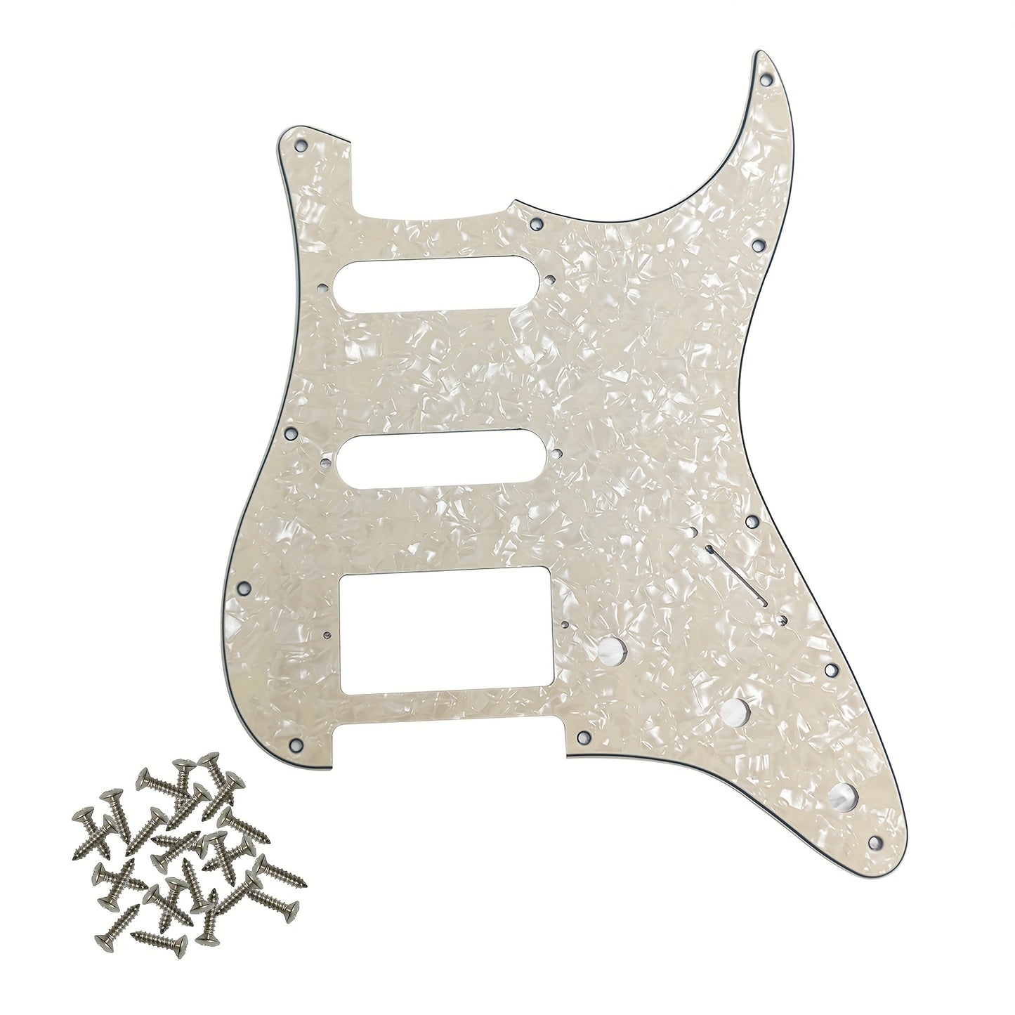 HSS 11-hole ST electric guitar pickguard for standard FD ST modern style guitars, colors available: black, white, beige.