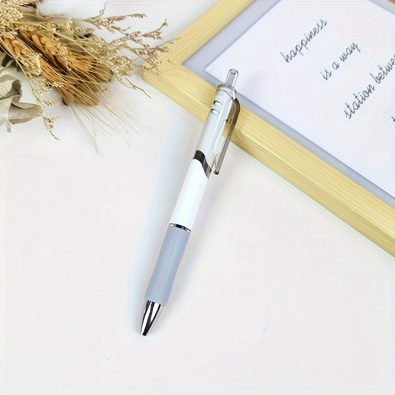 Retractable medium point plastic pen for school, office, home, writing, business notes, memos, drawing, and sketching