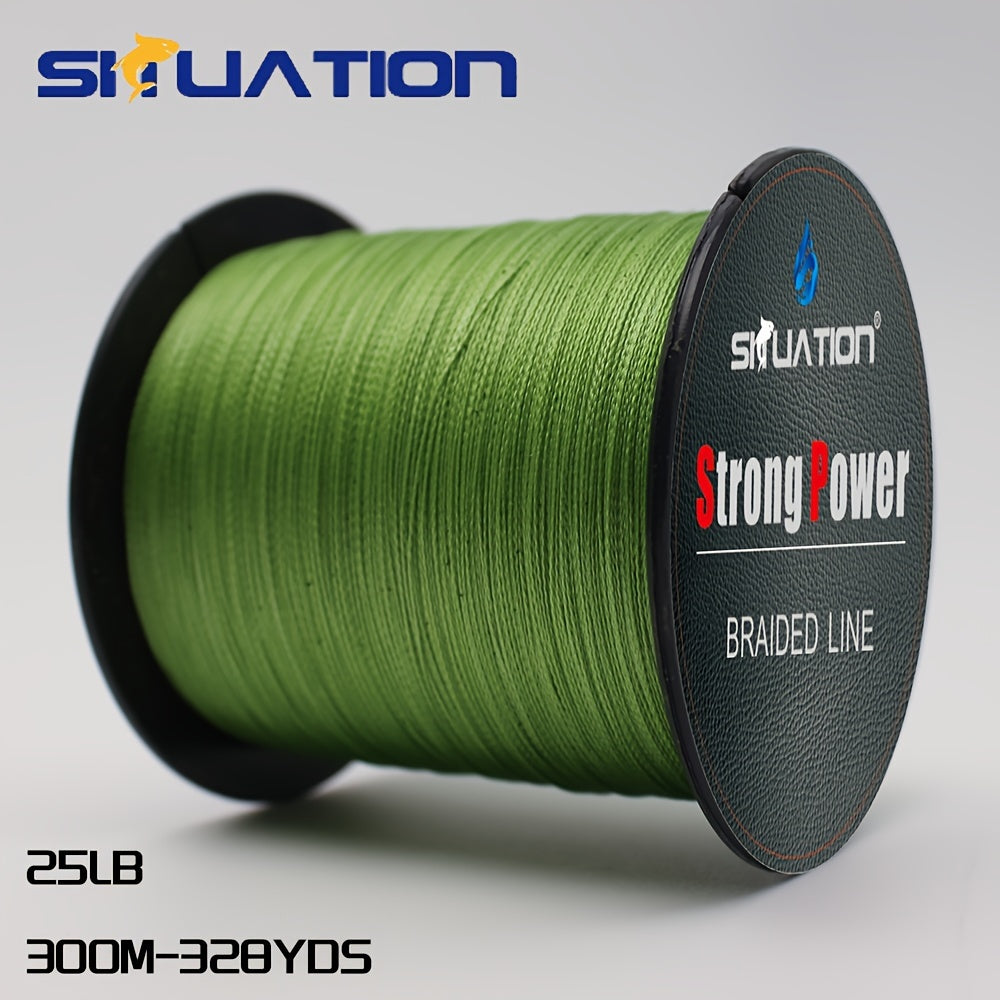 SIIUATION Ultra-Durable 499.87m PE Braided Fishing Line - 4-Strand, Anti-Abrasion, Smooth Long Casts, Available in Various Strengths, Super Strong, Multifilament.