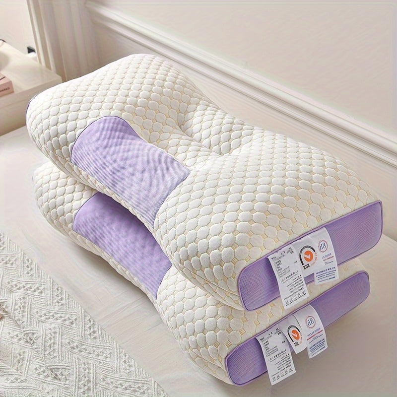 Set of 2 Maternity Pillows with Knitted Cover for Sleeping, featuring Neck Support and Breathable Polyester Filling. These Medium Soft Pregnancy Pillows also provide SPA Massage comfort, perfect for Bedroom and Living Room Decor.