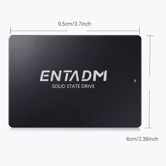 ENTADM Yuqori Ishlash SSD: 120GB/128GB/240GB/256GB, SATA III, 6.0 Gbps, Qora Dizayn Noutbuklar/Kompyuterlar uchun