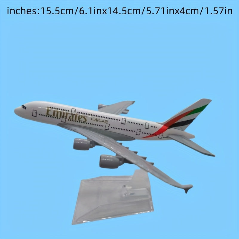 Detailed collectible Airbus A380 model for hobbyists and car decor enthusiasts, perfect gift idea.