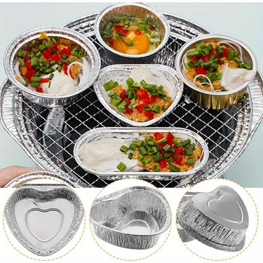 Pack of 12 Aluminum Foil Baking Trays, Safe for Food, Disposable Deep Pans for Baking, Roasting, and Keeping Warm. Versatile Cookware for Food Prep, Cakes, and Oven Use.