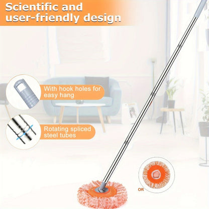 The Versatile 190.5cm Adjustable Dust Mop comes with 4 washable heads and is suitable for cleaning floors, walls, windows, and ceilings. Made of absorbent polyester, this mop is ideal for home use.