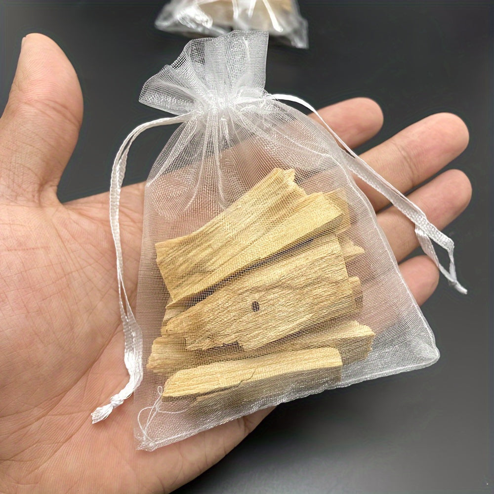 1 Bag of 22g Palo Santo Natural Incense Sticks for Cleansing and Meditation with Rustic Bag Design