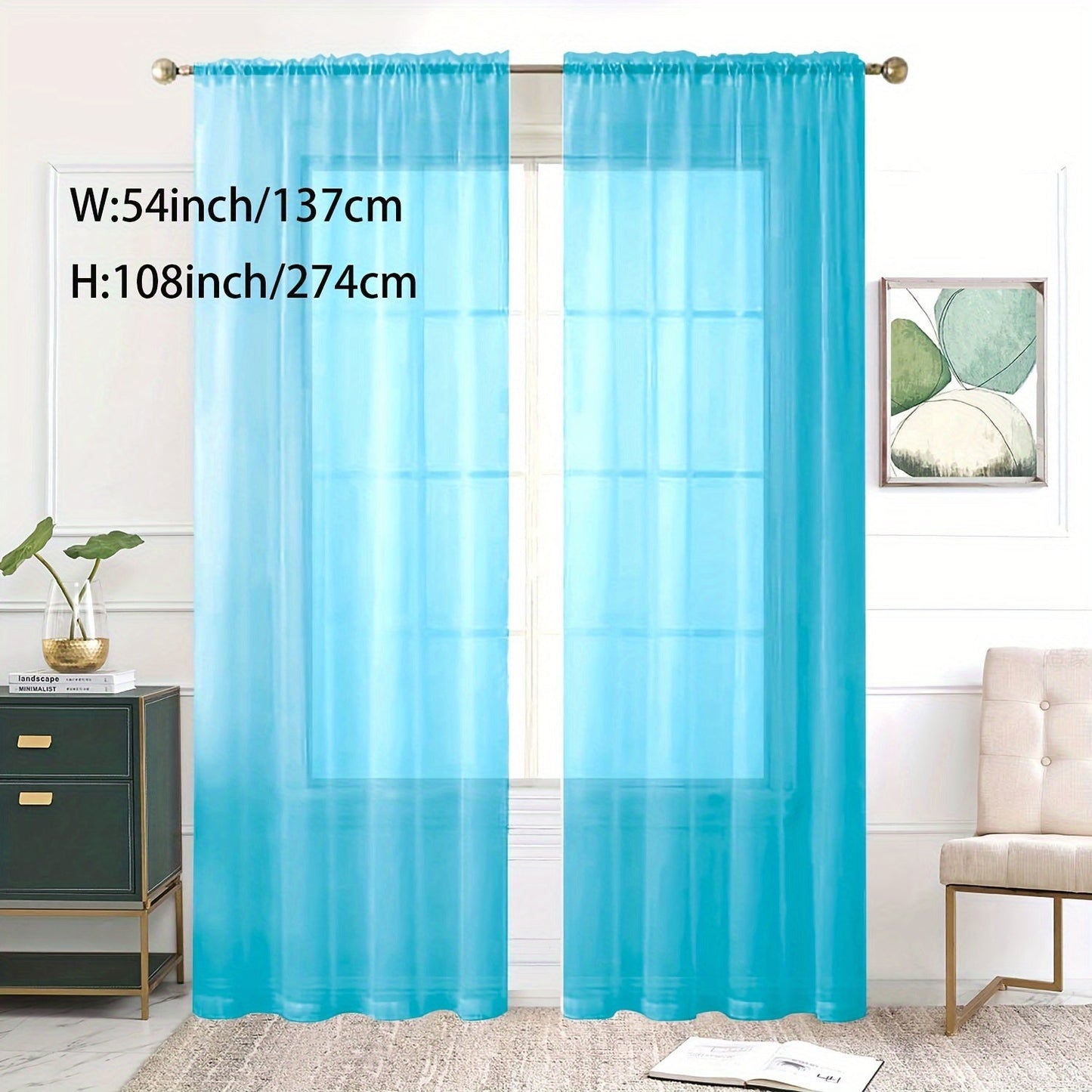 Add a touch of elegance to your kitchen, bedroom, or living room with this single panel sheer curtain. Perfect for letting in natural light while still providing privacy. Features a rod pocket design for easy hanging. Enhance your home decor with this