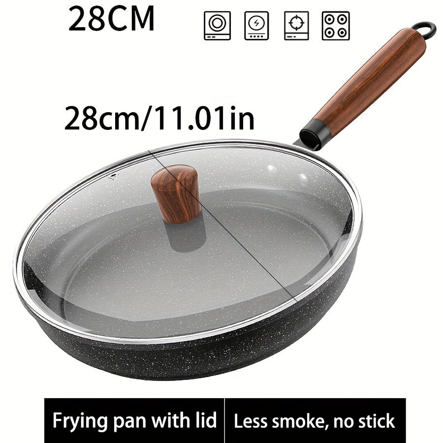 Multi-Purpose Cast Iron Skillet Set with Lid - Ideal for Cooking Steak, Pancakes & More - Suitable for Use on Any Stovetop, Simple to Clean