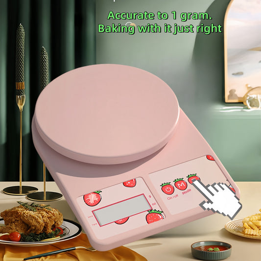 This digital kitchen scale is highly versatile, with a weight capacity accurate up to 9.98KG. Ideal for baking and cooking, it features an LCD display and comes included with AAA batteries.