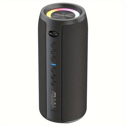 ZEALOT S51pro 40W High-Power Portable Wireless Speaker with RGB Lighting, 5200mAh Battery - Wireless Compatible, USB/AUX/TF Card Playback, Hands-Free Calling, Perfect for Outdoor Events