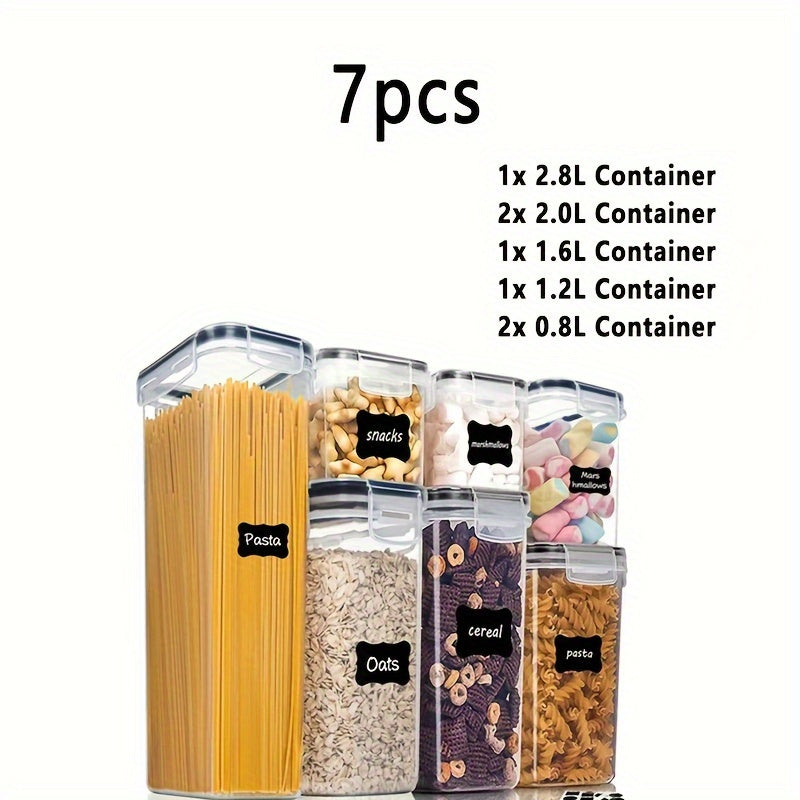 Food storage containers in sets of 3, 6, 7, or 9 with lids. Perfect for storing candy, biscuits, tea, pet snacks, and organizing your kitchen pantry. Canisters are great for preserving cereal, pasta, flour, sugar, and other dry foods. Essential home