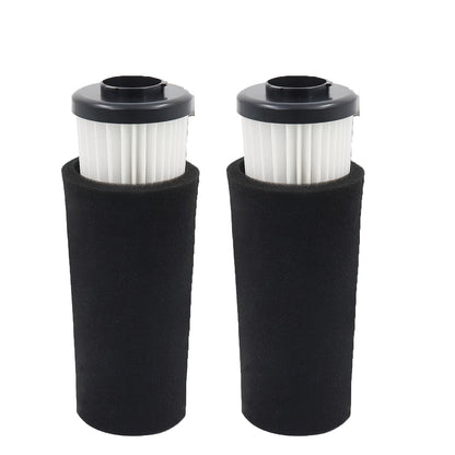 Durable Plastic Vacuum Filters, Set of 2, Compatible with Dirt Devil Upright F112, High-Efficiency Dust Collection